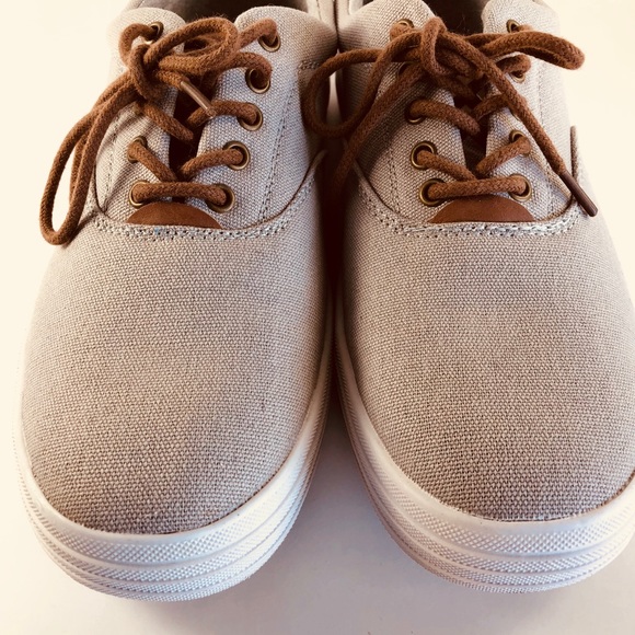 US POLO CANVAS GREY and BROWN Trim sneakers - Picture 1 of 8